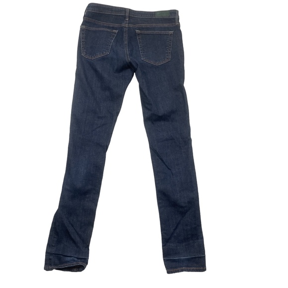 AG Adriano Goldschmied 27 The Stevie Slim Straight Navy jeans Pockets Hem Marks - Picture 10 of 10